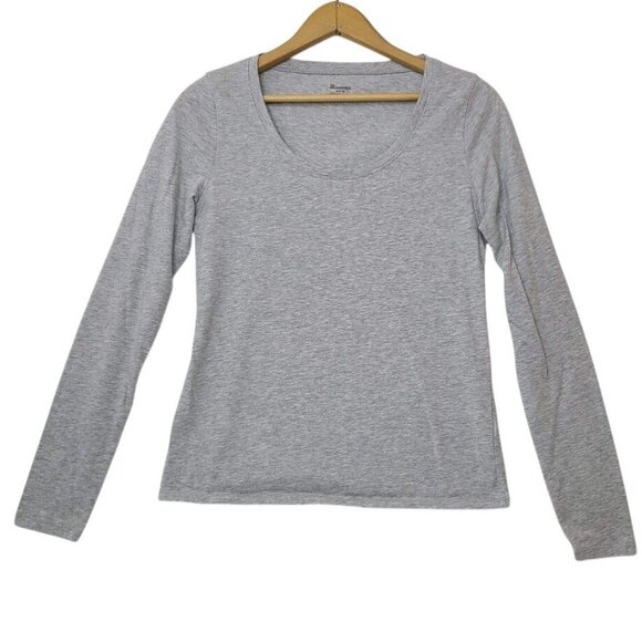 No Boundaries Tops - No Boundaries Womens Gray Long Sleeve Top M 8-10 Scoop Neck